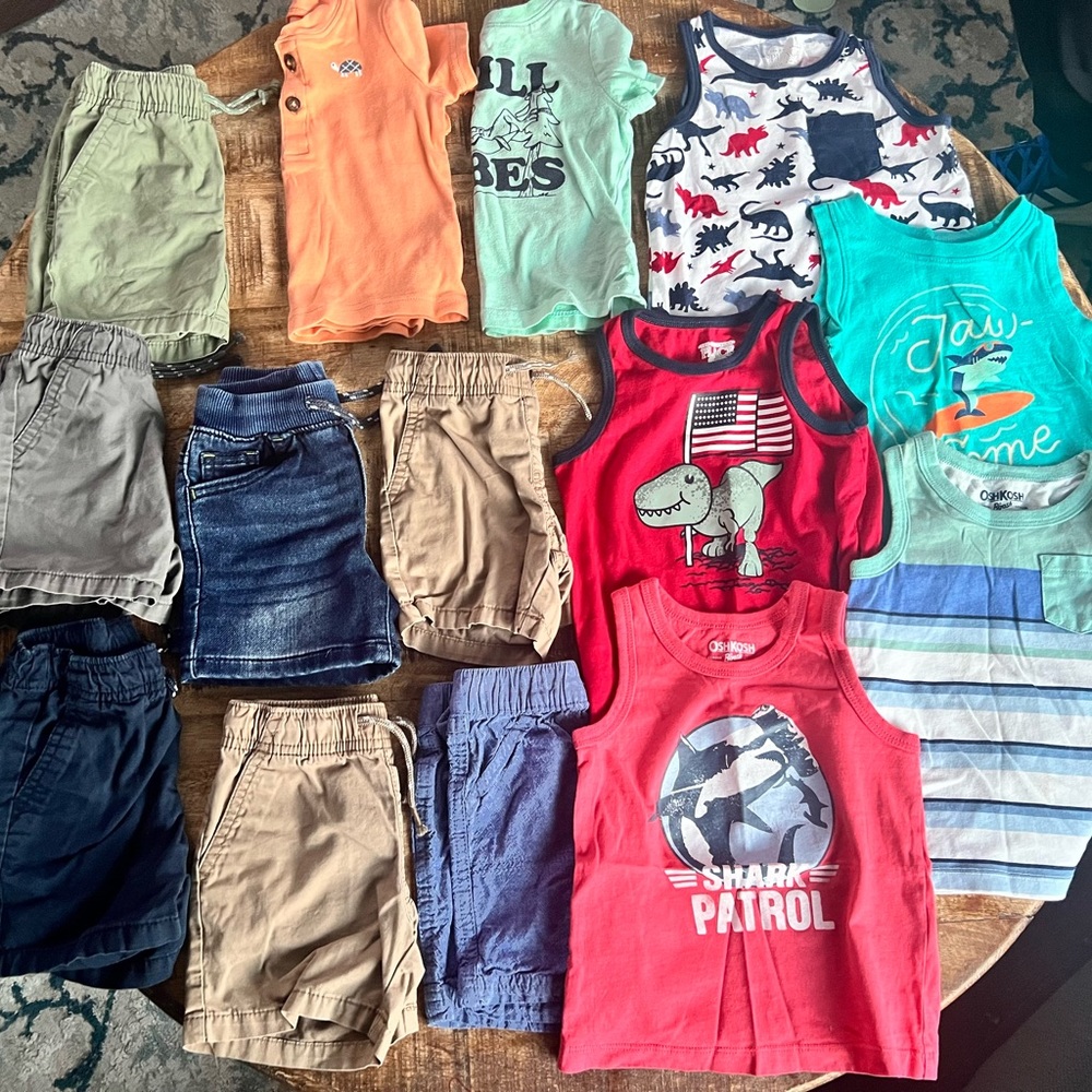Toddler Boy Summer Bundle! Shorts, Tees & Tanks